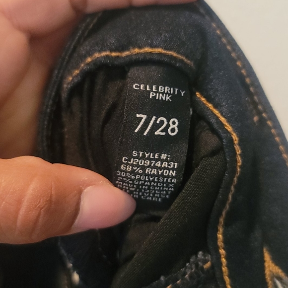 Celebrity Pink Dark Denim Skinny Jeans - Picture 6 of 6